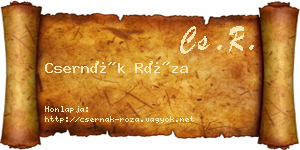 Csernák Róza névjegykártya